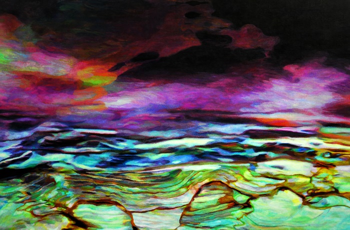 바다의 유혹 The Lure of the Sea,130.3×193.9cm, Mixed Media on Canvas 이미지